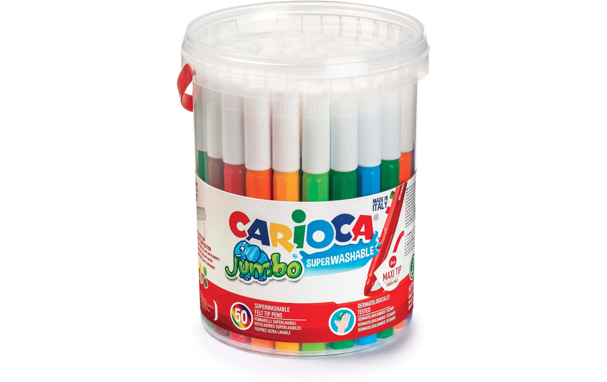 Carioca, Fasermaler Jumbo Box 50 Stück, Meh