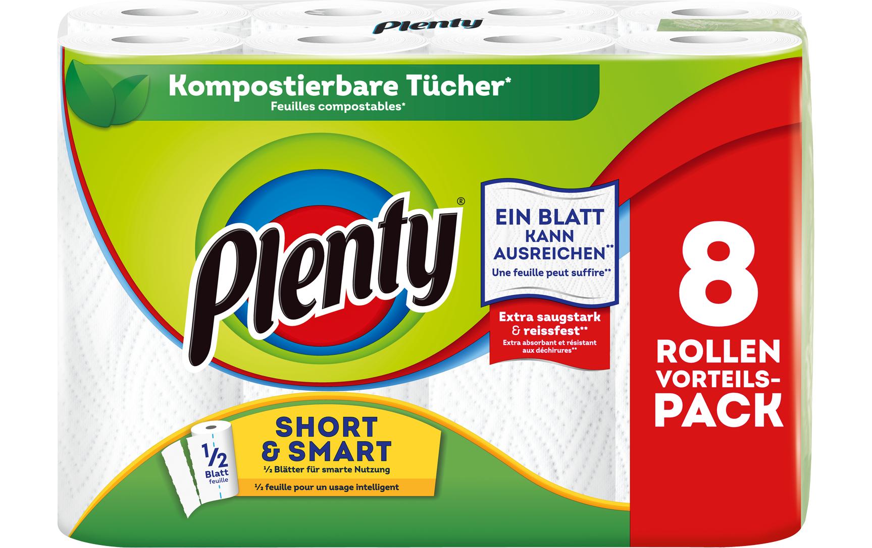 Plenty, Haushaltspapier Short & Smart 8 Rol