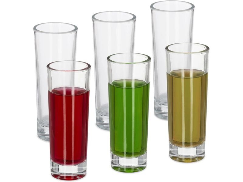 relaxdays | Schnapsgläser-Set | 6 Stück, Glas