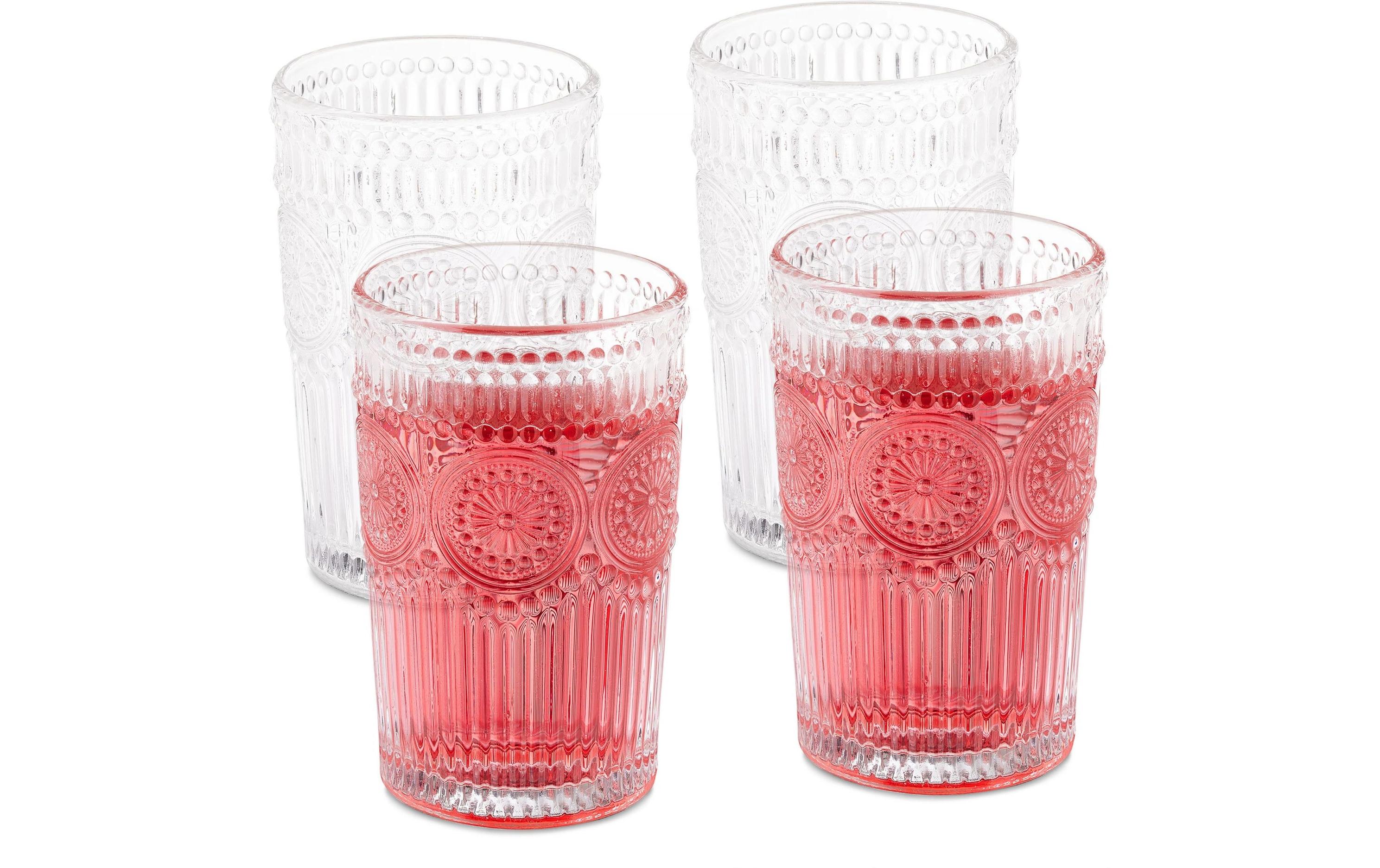 relaxdays Trinkgläser-Set Vintage 400ml