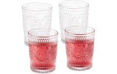 relaxdays | Trinkgläser-Set Vintage 300ml | 4 Stück, Glas