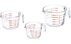 relaxdays | Messbecher-Set | 3 Stück, Borosilikatglas