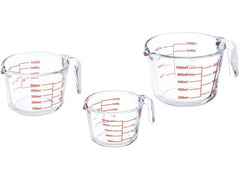 relaxdays | Messbecher-Set | 3 Stück, Borosilikatglas