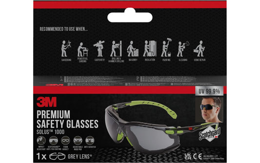 3M Solus Schutzbrille grau, grün