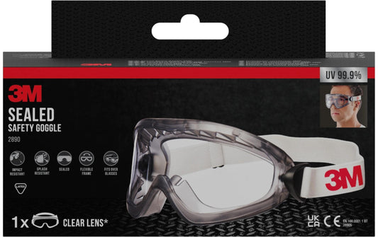 3M Vollsichtschutzbrille, grau