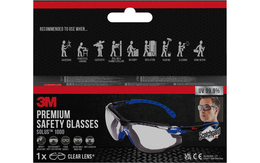 3M Solus Schutzbrille klar, blau