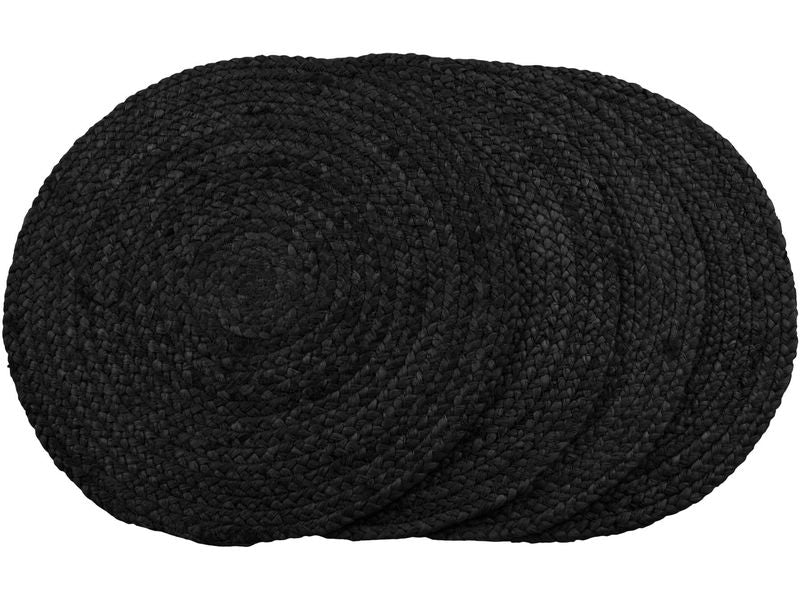 House Nordic | Tischset, 4er Set, Dunkelgrau | Jute, Durchmesser:38 cm