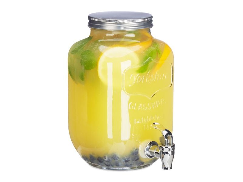 relaxdays | Getränkespender | Glas, 3.5 Liter