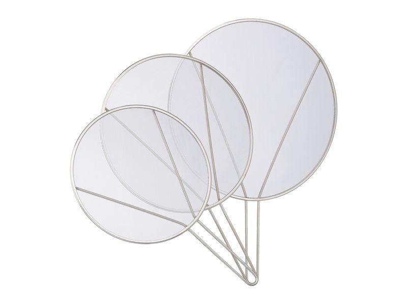relaxdays | Spritzschutz für Pfannen | 3er Set, Edelstahl