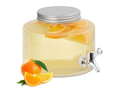 relaxdays | Getränkespender | Glas, 2.8 Liter