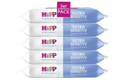 HIPP | Babysanft Feuchttücher | Ultra sensitiv / 5x 48 Tücher