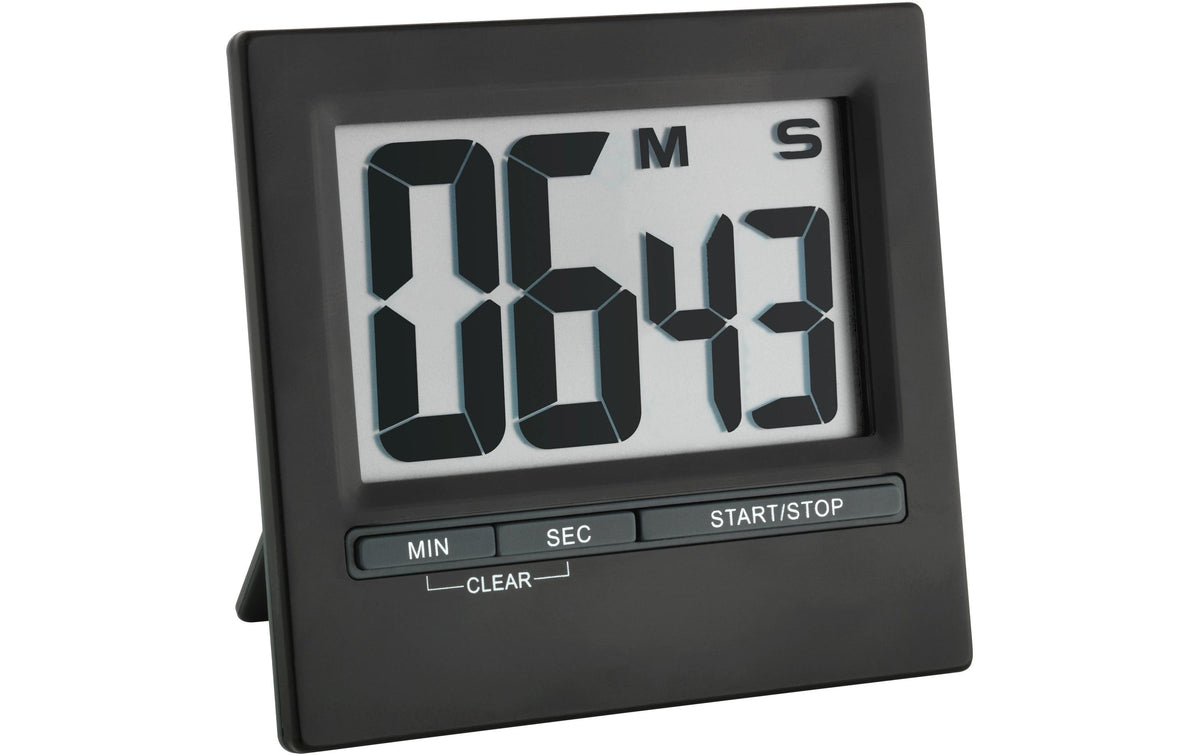 TFA Timer mit Stoppuhr Digital, schwarz