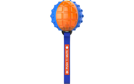 GiGwi Push to mute Ball, blau/orange
