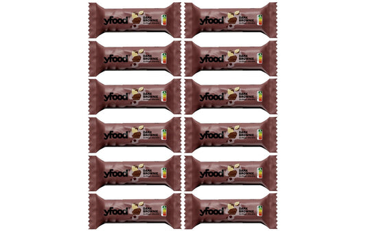 YFOOD, Riegel Dark Brownie 12 x 60 g