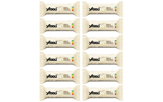 YFOOD, Riegel White Coconut 12 x 60 g