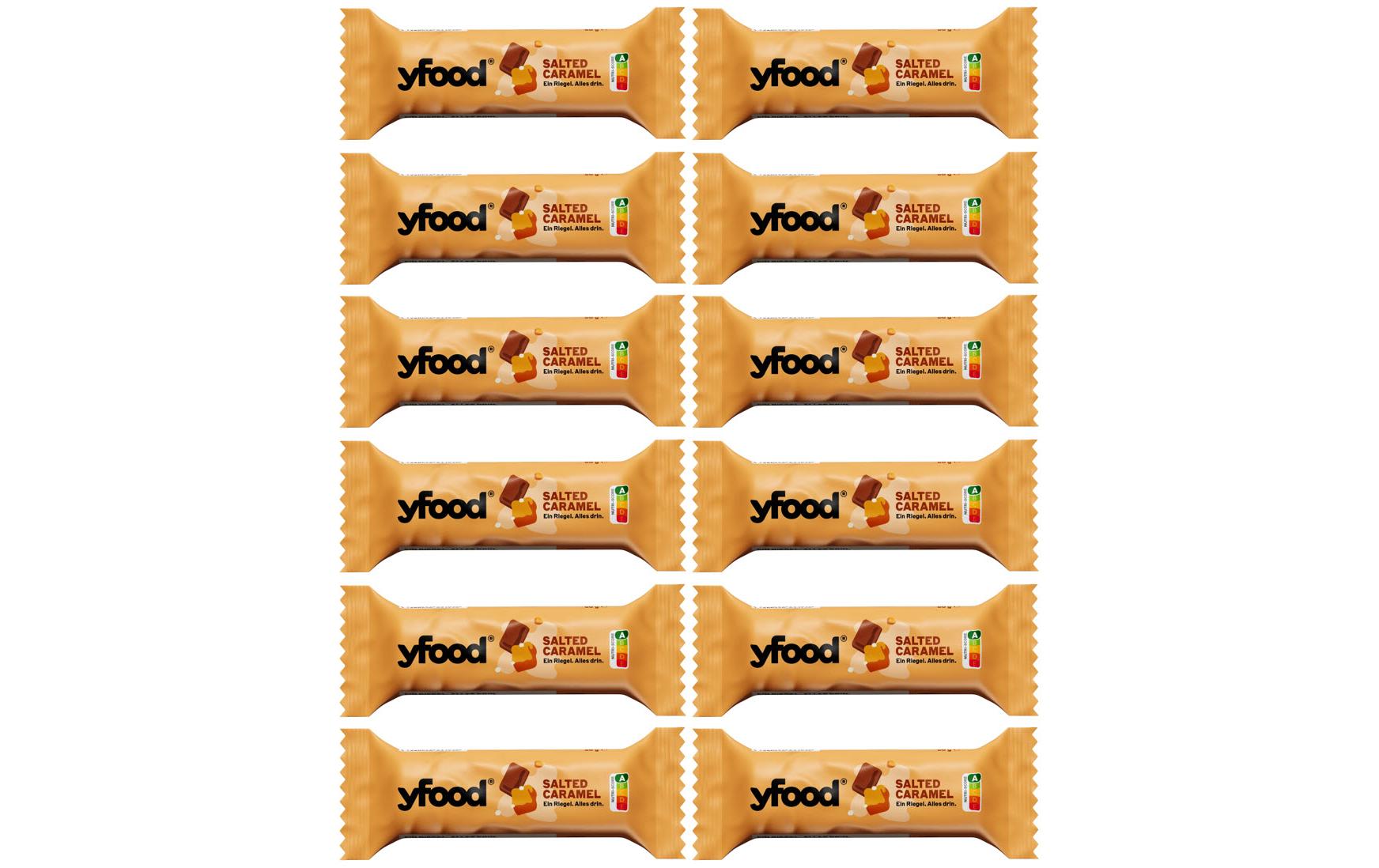 YFOOD, Riegel Salted Caramel 12 x 60 g