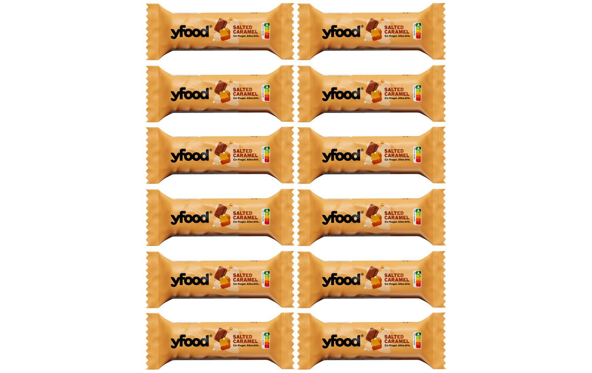 YFOOD, Riegel Salted Caramel 12 x 60 g