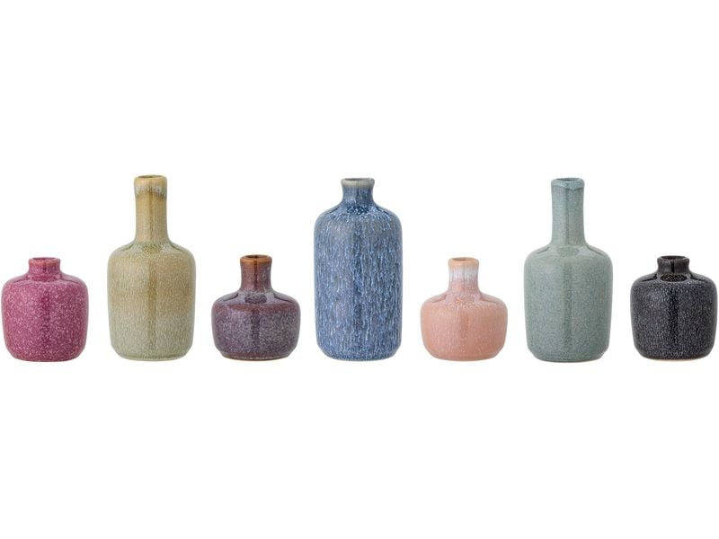Bloomingville | Vasen Maien, 7er Set | 7x14 cm (DxH), Steingut