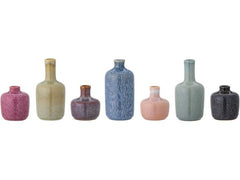 Bloomingville | Vasen Maien, 7er Set | 7x14 cm (DxH), Steingut
