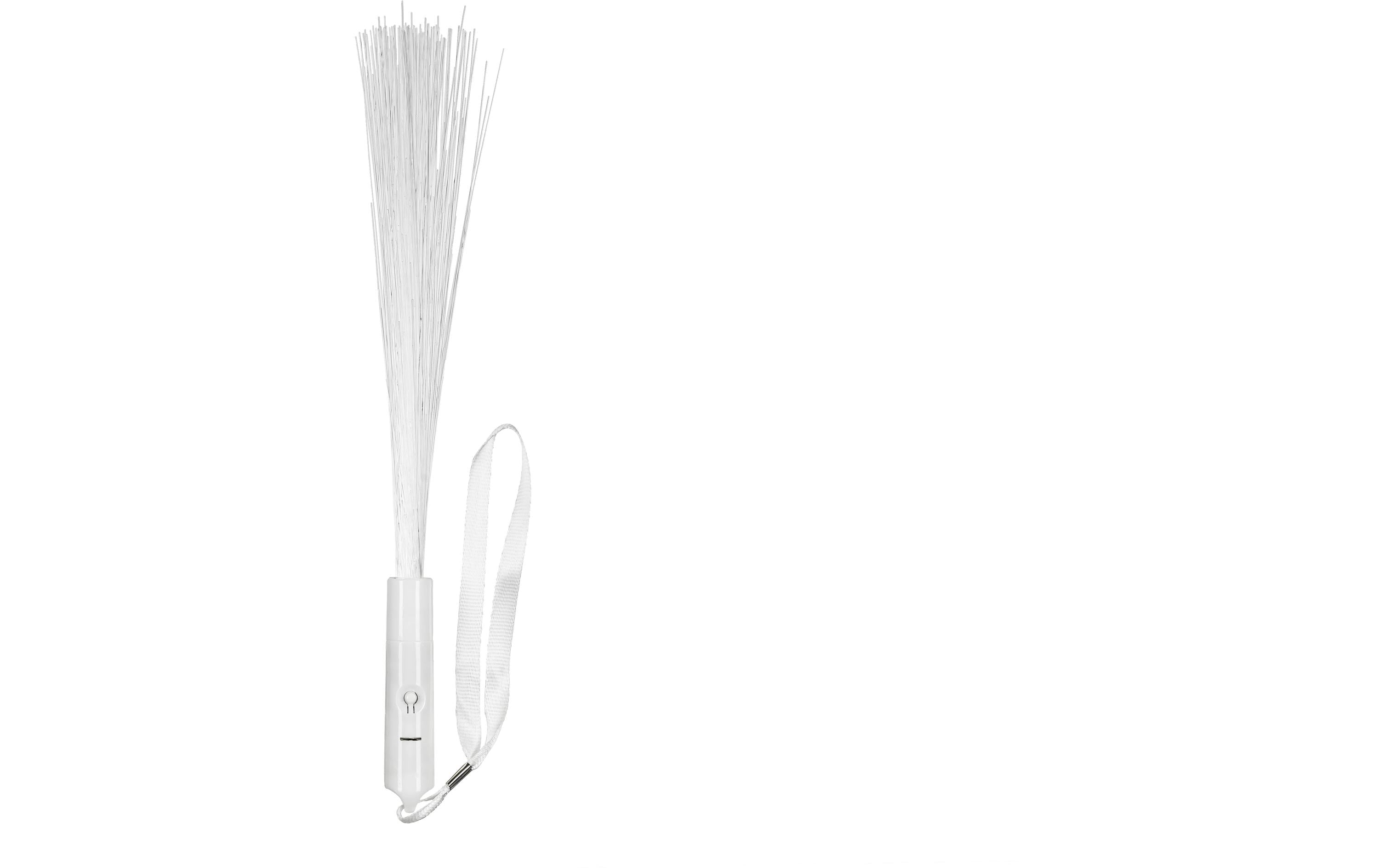 Partydeco LED Stab Glasfaser weiss