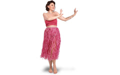 Partydeco Raffia Rock Hawaii pink