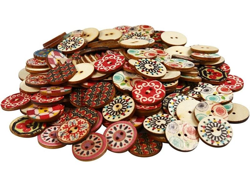 Creativ Company | Knopf-Mix | D: 20 mm,180 Stk