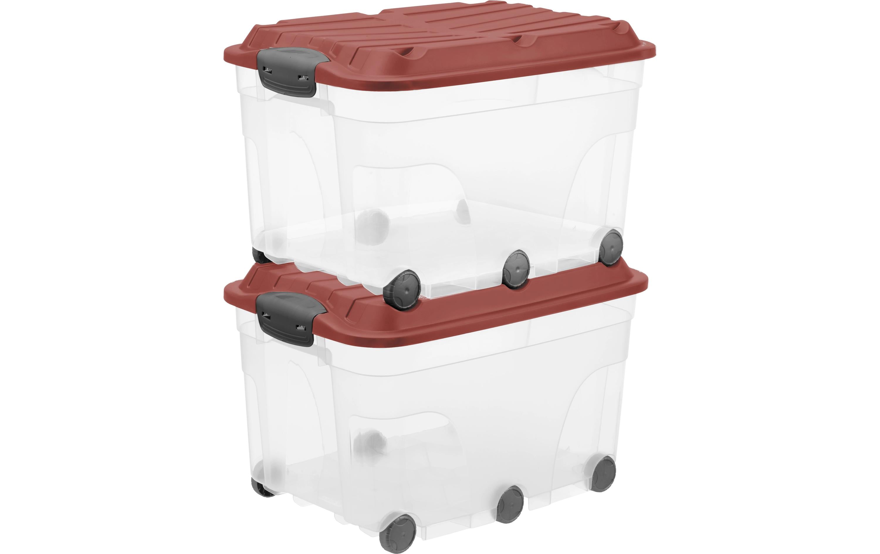 Rotho, Aufbewahrungsbox ROLLER6 Rot, 2 tlg.