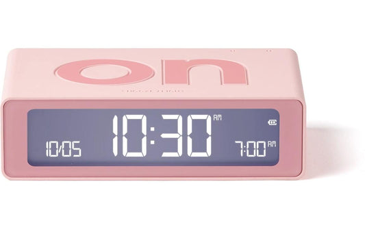 Lexon | Digitalwecker Flip Mini Light Pink | LCD, inkl. USB-C Ladekabel, Light Pink