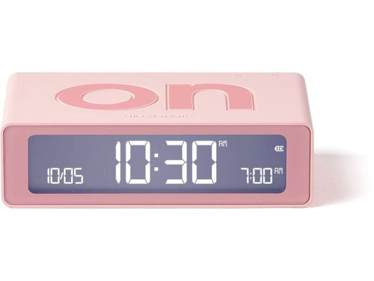 Lexon | Digitalwecker Flip Mini Light Pink | LCD, inkl. USB-C Ladekabel, Light Pink