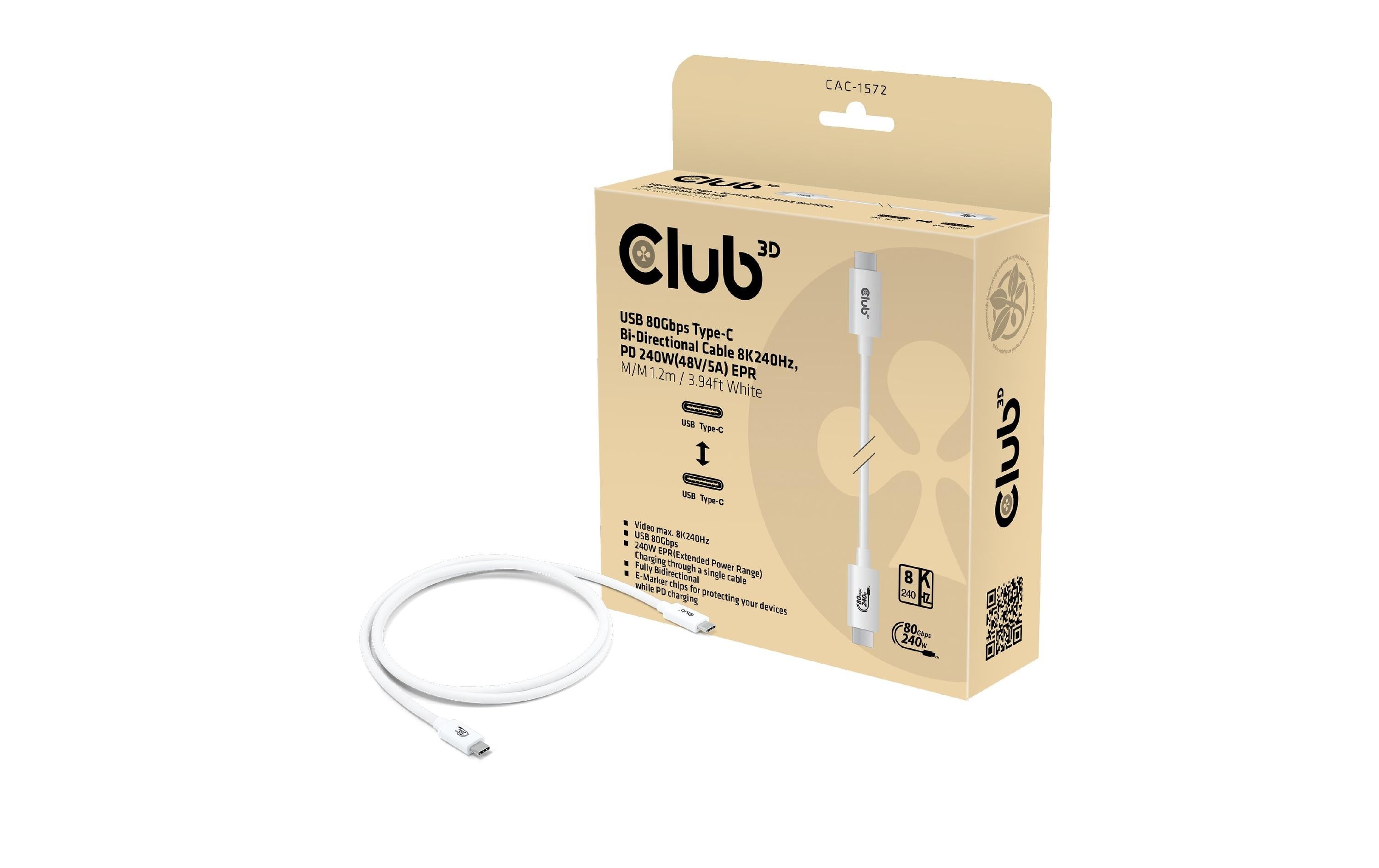 Club 3D, USB Type-C Bidirektionales Kabel