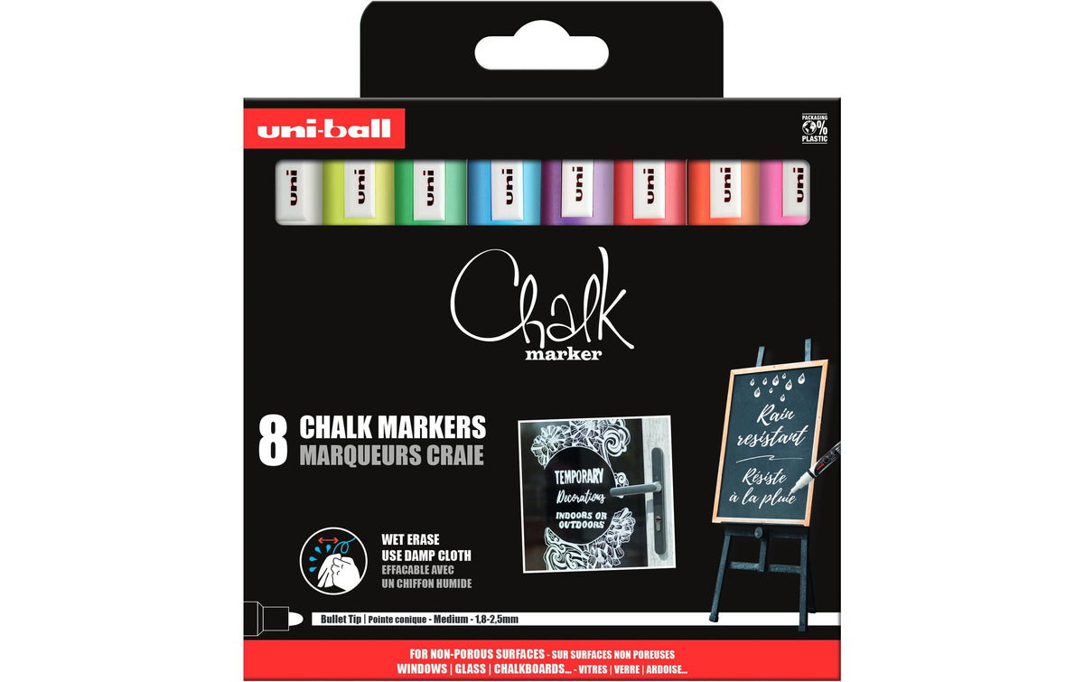 UNI CHALK Kreidemarker PWE-5.M Rundspitze