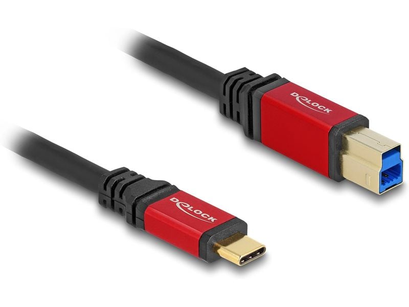 Delock | USB3.2 Kabel C-Stecker - B-Stecker | 2.0m, 5Gbps, Gen1, schwarz