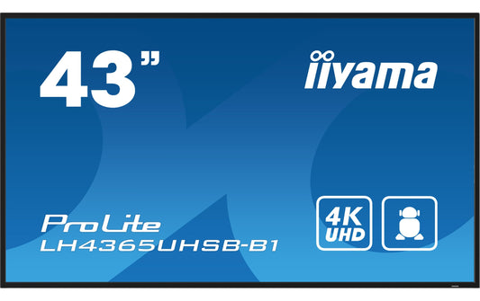 iiyama | LH4365UHSB-B1 | 43, IPS, UHD, 800cd, Android