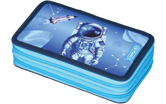 Herlitz | Etui mit 2 Fächern, gefüllt | 23-teilig, Cosmic Explorer