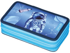 Herlitz | Etui mit 2 Fächern, gefüllt | 23-teilig, Cosmic Explorer