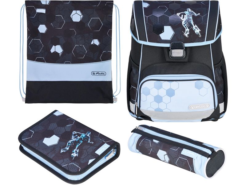 Herlitz | Schulthek Loop Plus Soccer | 4-teiliges Set, 17 l