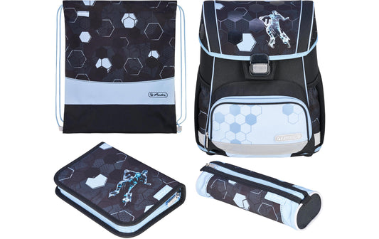 Herlitz | Schulthek Loop Plus Soccer | 4-teiliges Set, 17 l