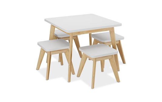 relaxdays | Sitzgarnitur für Kinder | 5-teilig, MDF/Bambus China