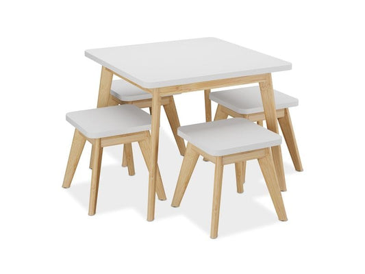 relaxdays | Sitzgarnitur für Kinder | 5-teilig, MDF/Bambus China