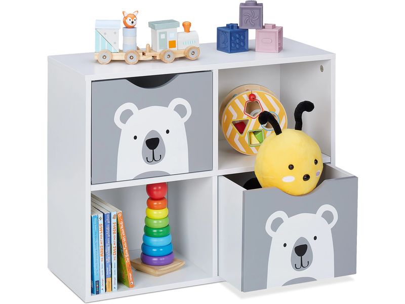 relaxdays | Kinderregal Bär | MDF/Kiefern China