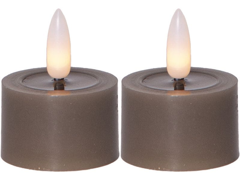Star Trading | LED Teelicht 2 Pack Flow | Indoor, Mole, 5cm Höhe, Timerfunktion
