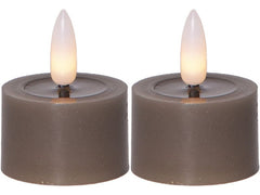 Star Trading | LED Teelicht 2 Pack Flow | Indoor, Mole, 5cm Höhe, Timerfunktion
