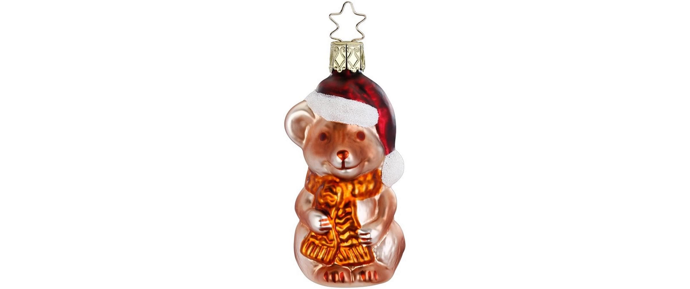 Inge Weihnachtskugel Maus, Braun