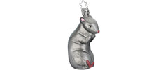 Inge Weihnachtskugel Ratte, Grau
