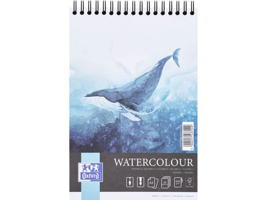 Oxford | Aquarellblock A5, 20 Bl., 300g/m² | 300 g/m², recycelbar *A5 Format *20 Blatt