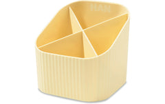 HAN | Stifteköcher Re-X-LOOP | 4 Fächer, recyceltes Material, pastell gelb
