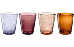 LEONARDO | GK/4 Trinkglas warm sort. BURANO | 4 Stk., Assortiert, D9xH11cm, 330ml