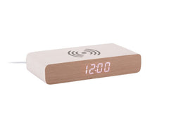KARLSSON | Wecker Retro Flat LED | inkl. USB Kabel, MDF, White