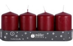 müller Kerzen, Weihnachtskerze Dunkelrot,
