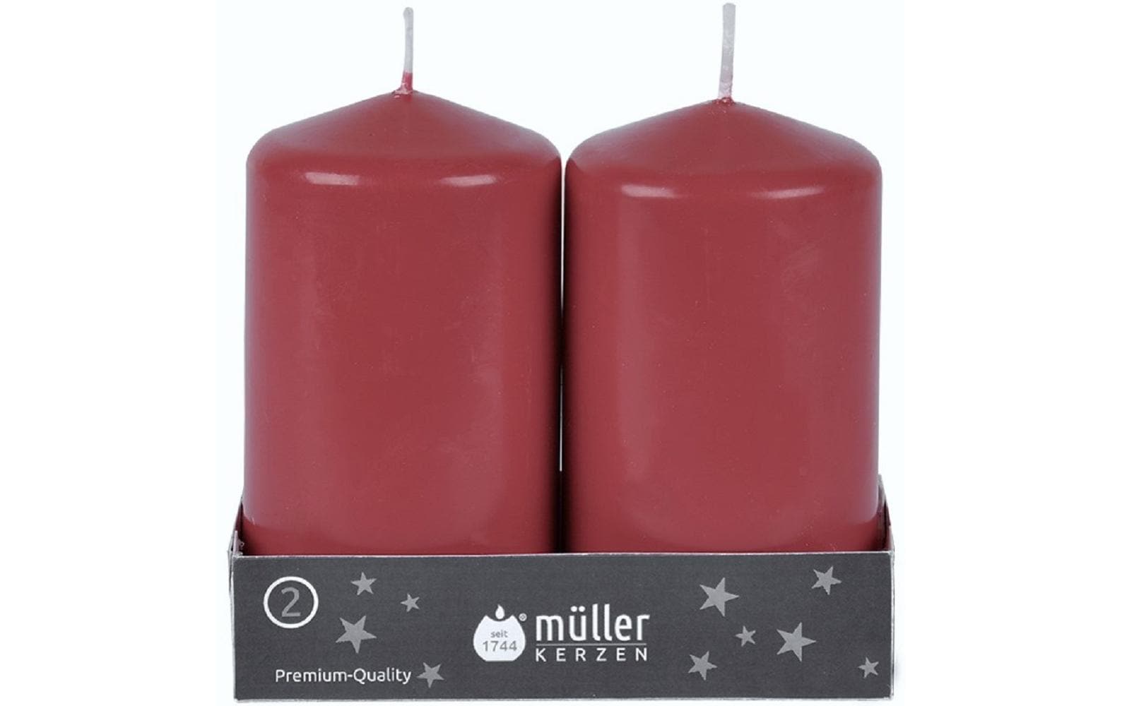 müller Kerzen, Weihnachtskerze Dunkelrot,